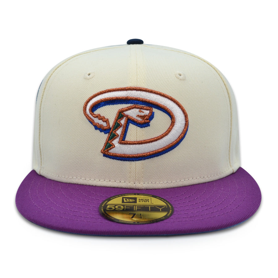 Arizona Diamondbacks "DOVE TAIL" Exclusive New Era 59Fifty Fitted Hat - Chrome/Sparkling Grape