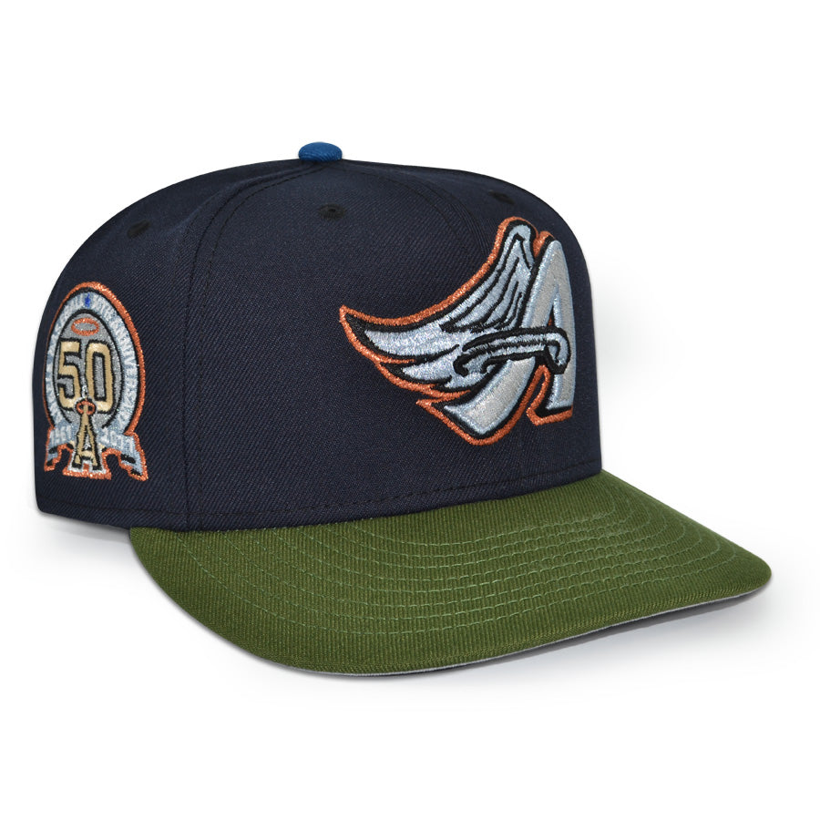 Anaheim Angels "A.Q.M" Exclusive New Era 59Fifty Fitted Hat - Navy/Rifle Green