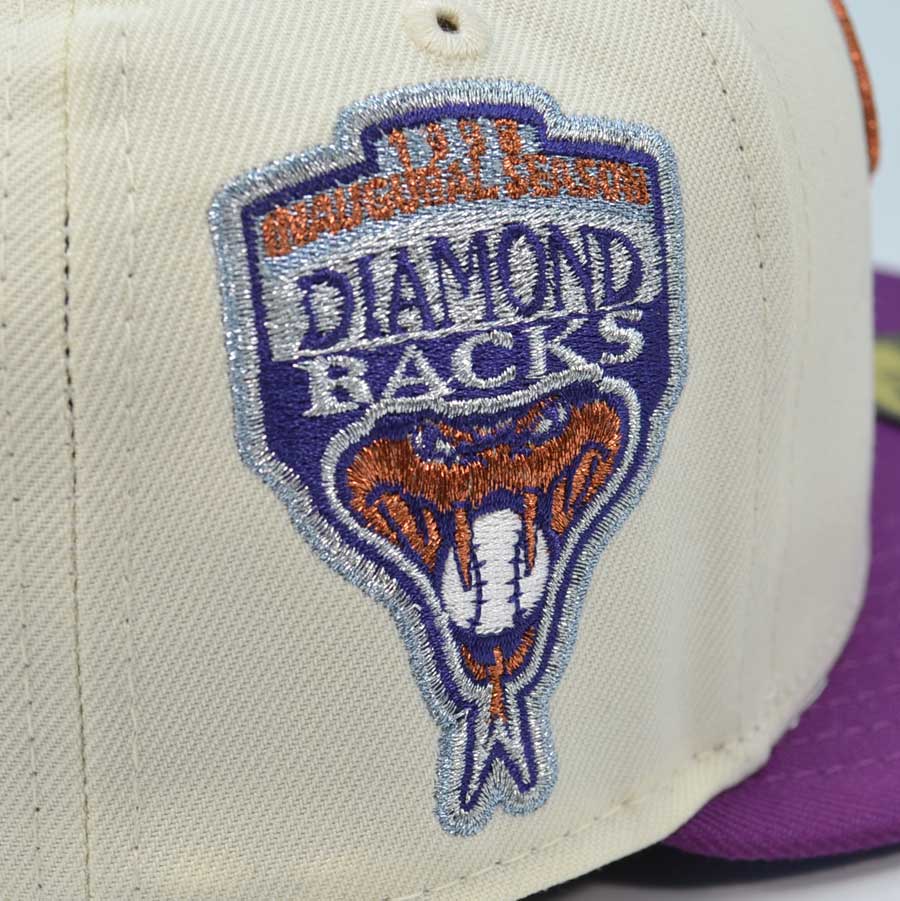 Arizona Diamondbacks "DOVE TAIL" Exclusive New Era 59Fifty Fitted Hat - Chrome/Sparkling Grape