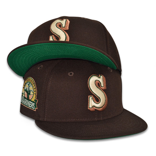 Seattle Mariners "DARK MOCHA" Exclusive New Era 59Fifty Fitted Hat - Burntwood