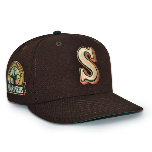 Seattle Mariners "DARK MOCHA" Exclusive New Era 59Fifty Fitted Hat - Burntwood