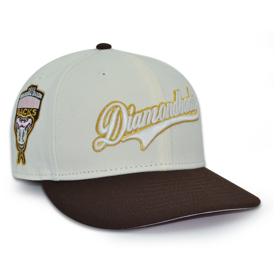 Arizona Diamondbacks "DOWN IN THE DIRT" Exclusive New Era 59Fifty Fitted Hat - Chrome/Burntwood