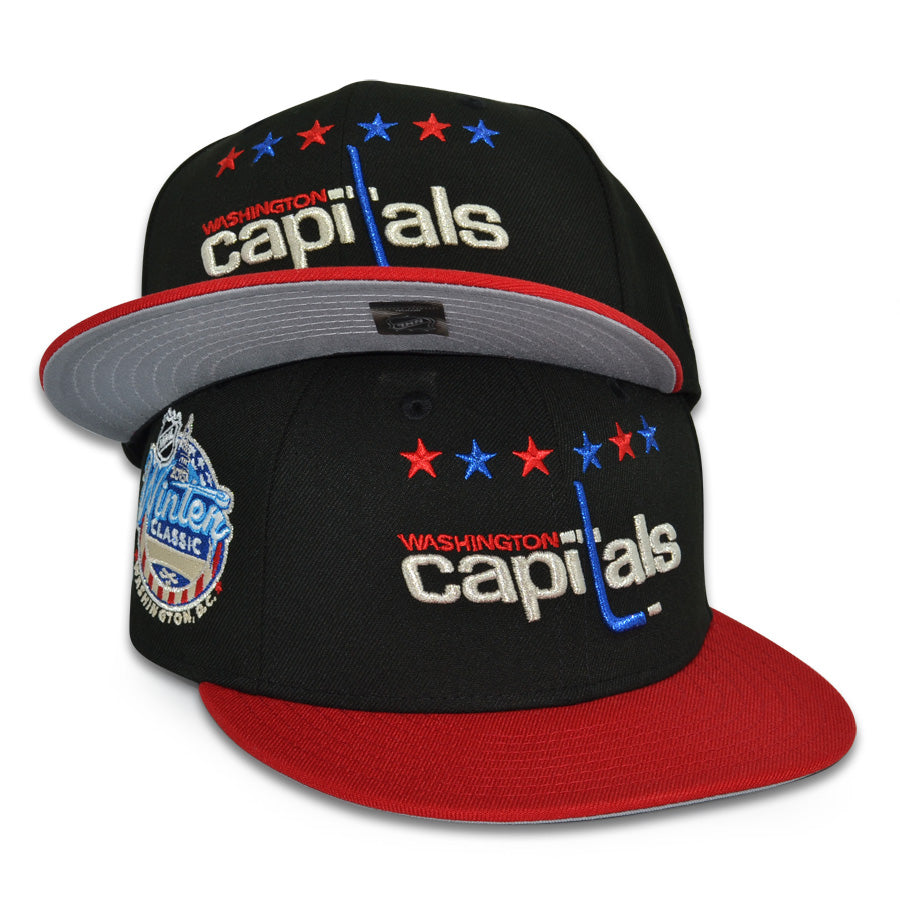 Washington Capitals "WINTER CLASSIC" Exclusive New Era 59Fifty Fitted Hat - Black/Red