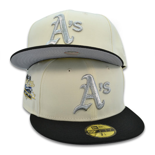 Oakland Athletics "DIME A DOZEN" Exclusive New Era 59Fifty Fitted Hat - Chrome/Black