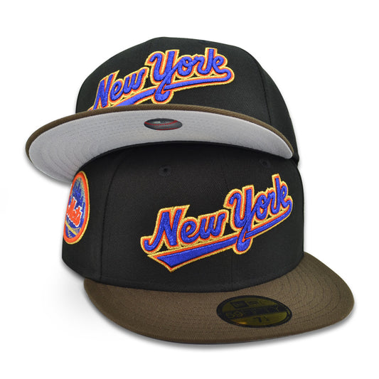 New York Mets "The World is Yours" Exclusive New Era 59Fifty Fitted Hat - Black/Walnut