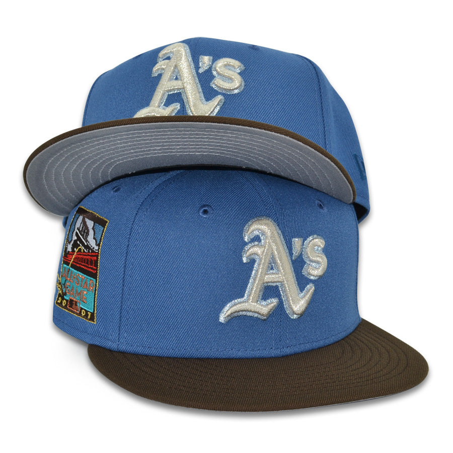 Oakland Athletics "APES" Exclusive New Era 59Fifty Fitted Hat - Indigo/Walnut