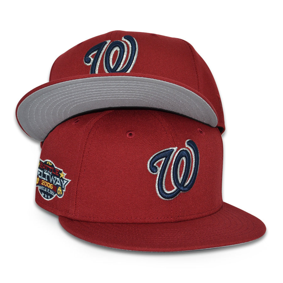 Washington Nationals "NO HOOK" Exclusive New Era 59Fifty Fitted Hat - Brick Red