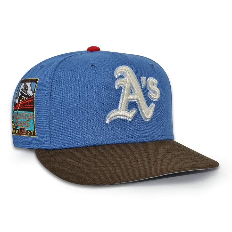 Oakland Athletics "APES" Exclusive New Era 59Fifty Fitted Hat - Indigo/Walnut