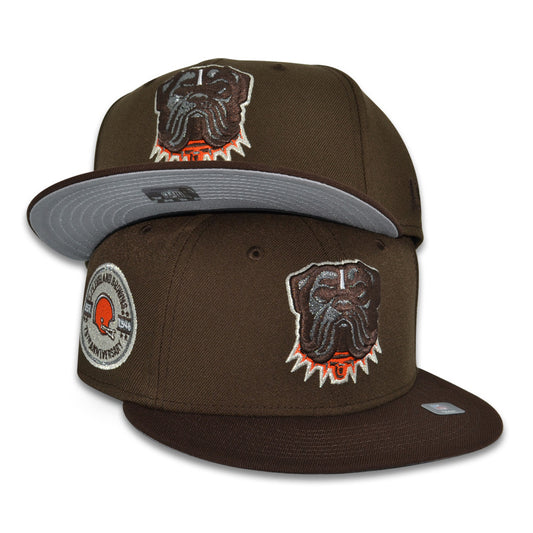 Cleveland Browns "POUND for POUND" Exclusive New Era 59Fifty Fitted Hat - Walnut/Burntwood