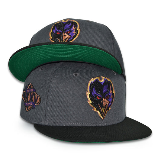 Baltimore Ravens "MVP" Exclusive New Era 59Fifty Fitted Hat - Graphite/Black