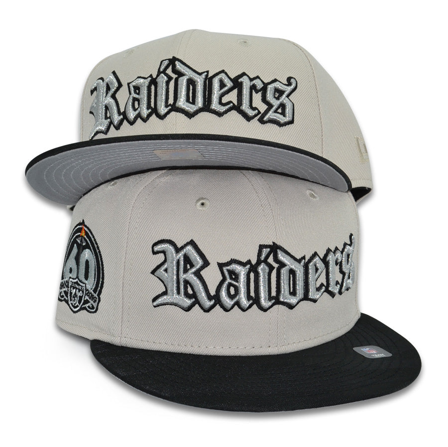 Las Vegas Raiders "DEATH STAR" Exclusive New Era 59Fifty Fitted Hat - Stone/Black Camo