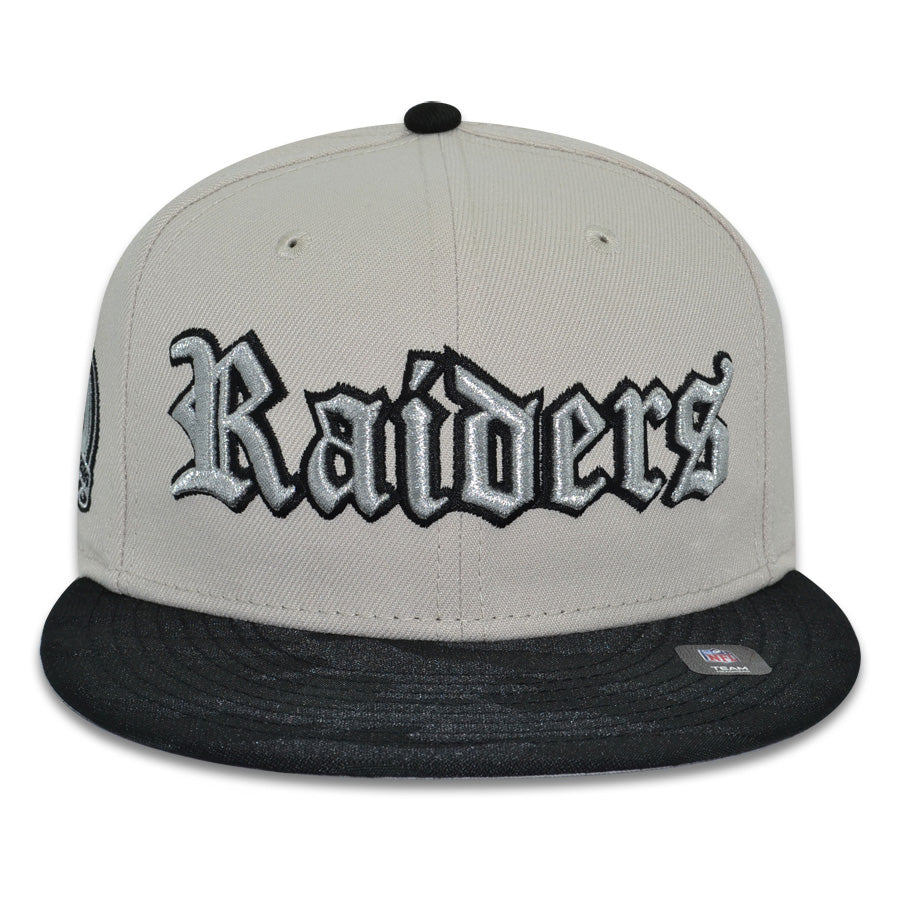 Las Vegas Raiders "DEATH STAR" Exclusive New Era 59Fifty Fitted Hat - Stone/Black Camo