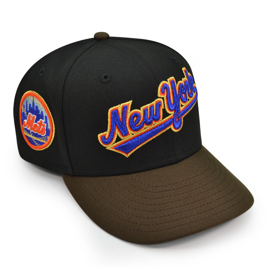 New York Mets "The World is Yours" Exclusive New Era 59Fifty Fitted Hat - Black/Walnut