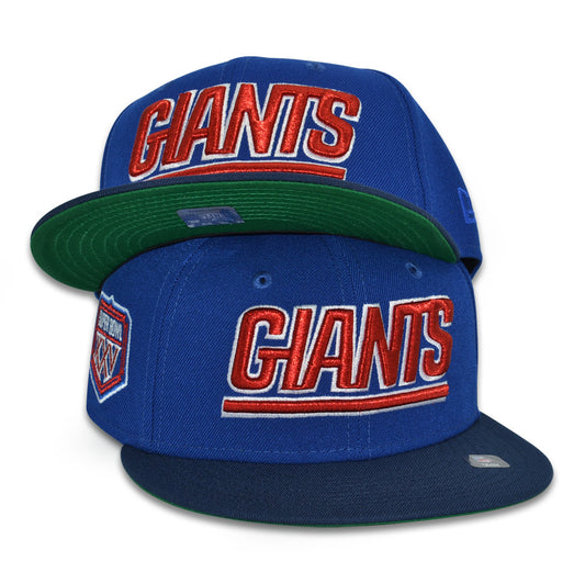 New York Giants "WRECKING CREW" Exclusive New Era 59Fifty Fitted Hat - Lt Royal/Ocean Side