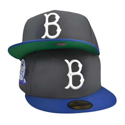 Brooklyn Dodgers "MR 42" Exclusive New Era 59Fifty Fitted Hat - Graphite/Royal