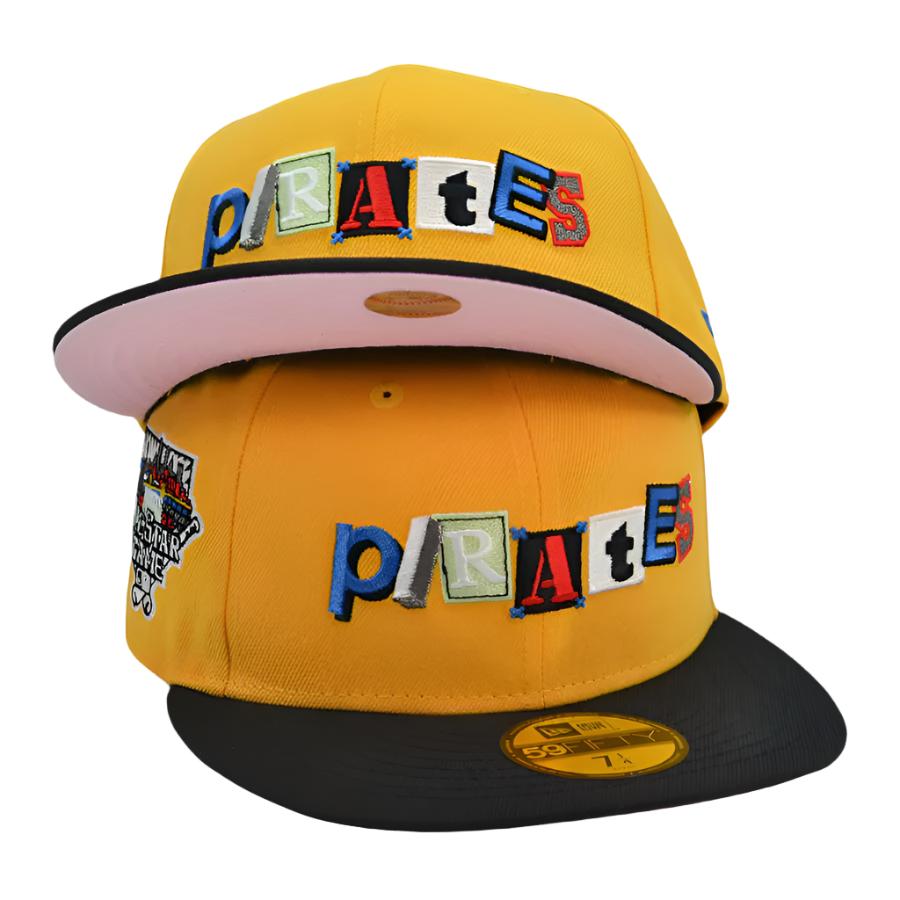 Pittsburgh Pirates "FACES" Ransom Note Exclusive New Era 59Fifty Fitted Hat - AGold/Black