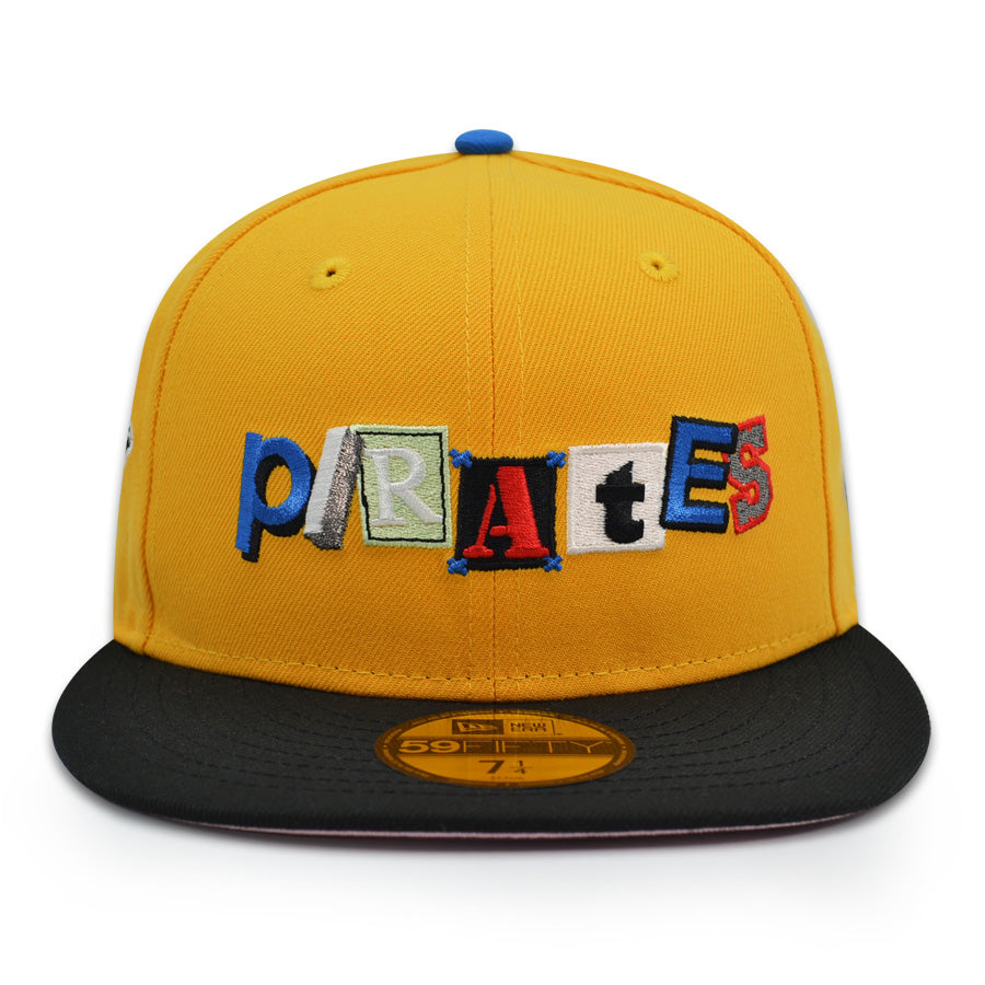 Pittsburgh Pirates "FACES" Ransom Note Exclusive New Era 59Fifty Fitted Hat - AGold/Black