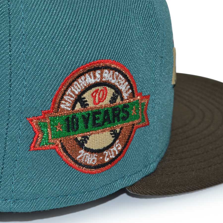 Washington Nationals "HOLIDAY SZN"  Exclusive New Era 59Fifty Fitted Hat - Pine Needle/Walnut