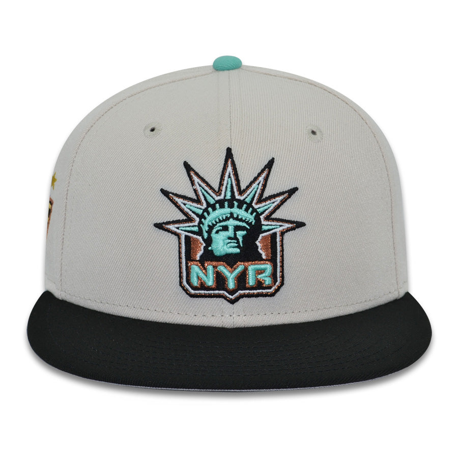 New York Rangers "COLOSSUS" Exclusive New Era 59Fifty Fitted Hat - Stone/Black