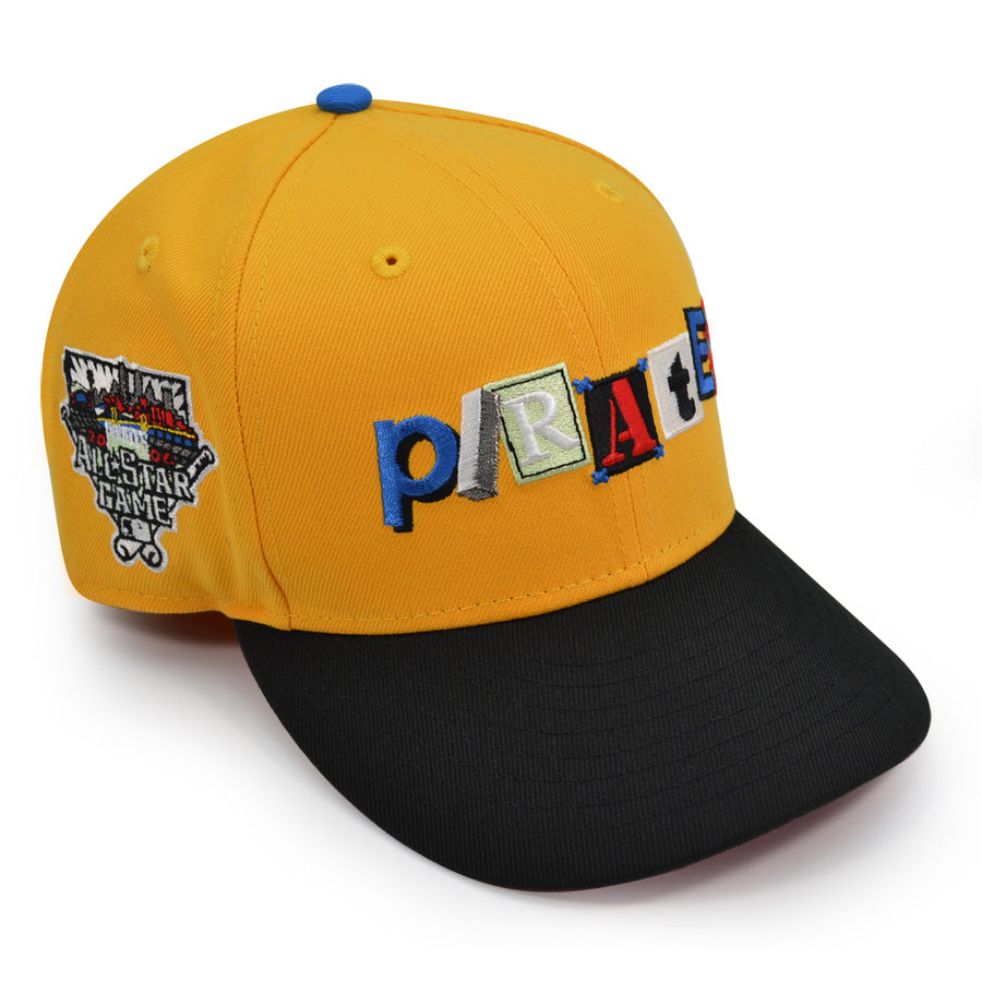 Pittsburgh Pirates "FACES" Ransom Note Exclusive New Era 59Fifty Fitted Hat - AGold/Black