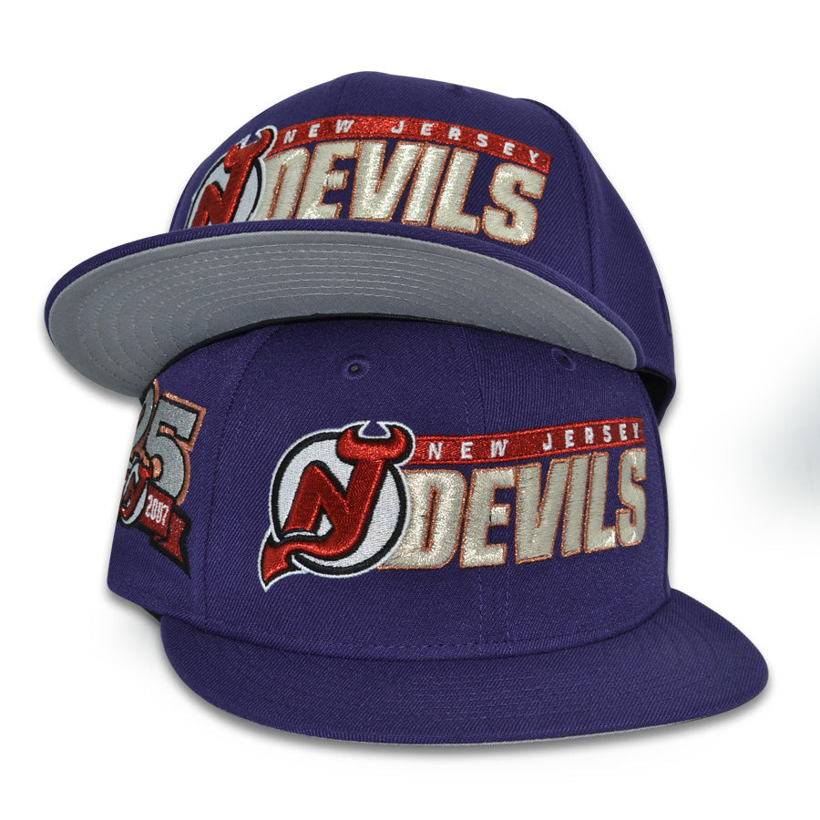 New Jersey Devils "DEMON TIME" Exclusive New Era 59Fifty Fitted Hat - Purple