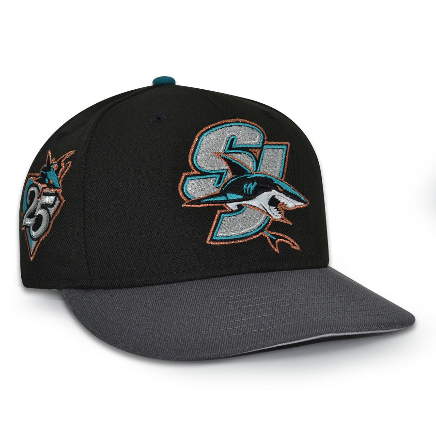 San Jose Sharks "OPEN WATER" Exclusive New Era 59Fifty Fitted Hat - Black/Dark Graphite