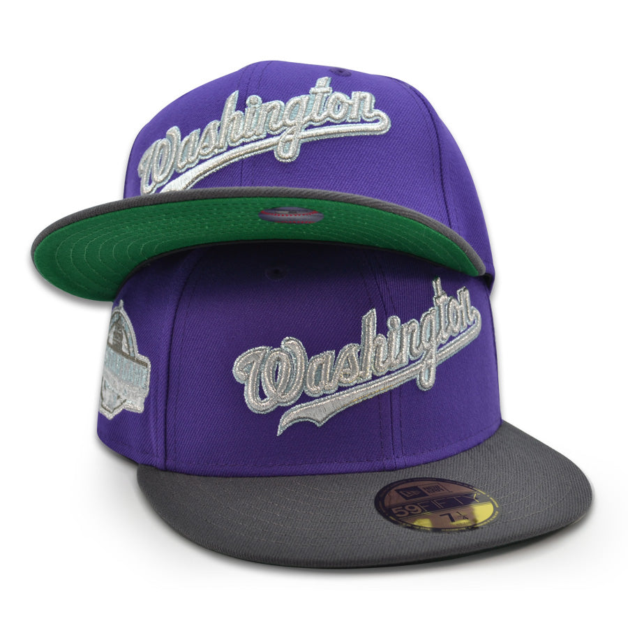 Washington Nationals "JOKERS MEMORIAL" Exclusive New Era 59Fifty Fitted Hat - Purple/Graphite