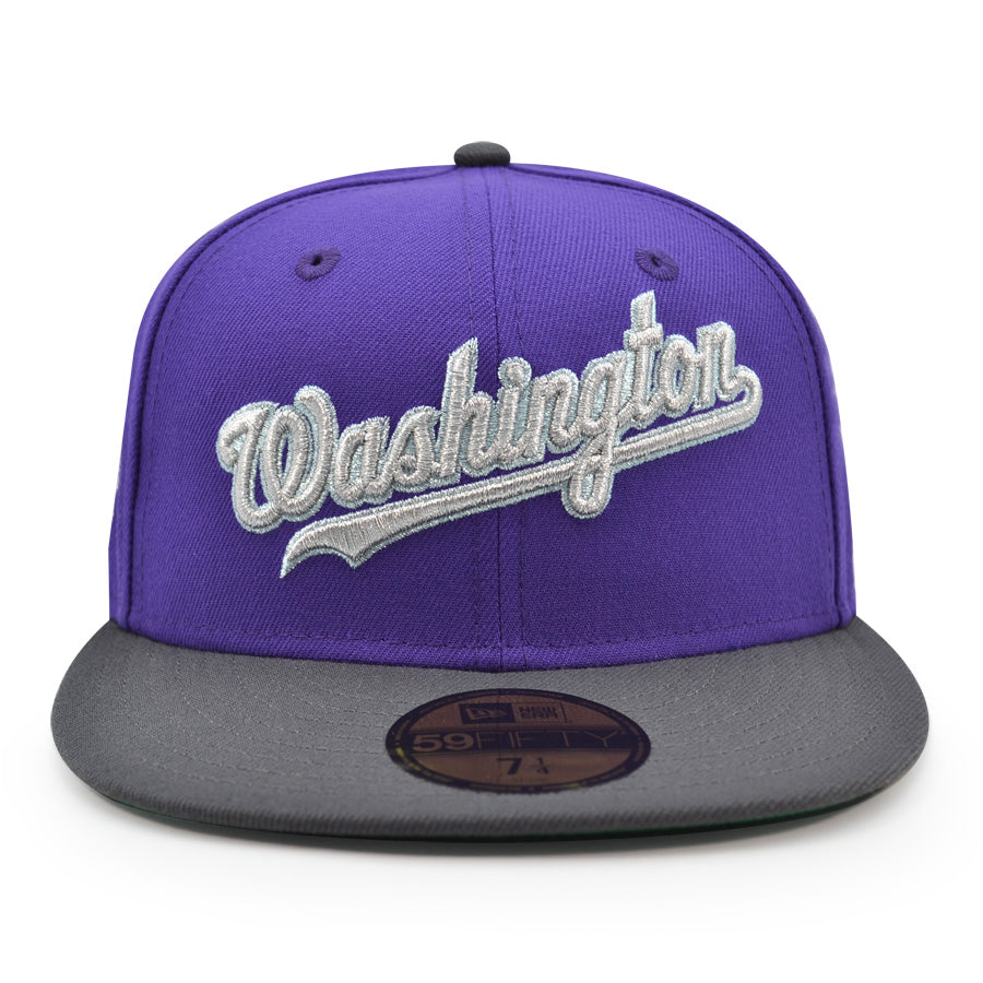 Washington Nationals "JOKERS MEMORIAL" Exclusive New Era 59Fifty Fitted Hat - Purple/Graphite