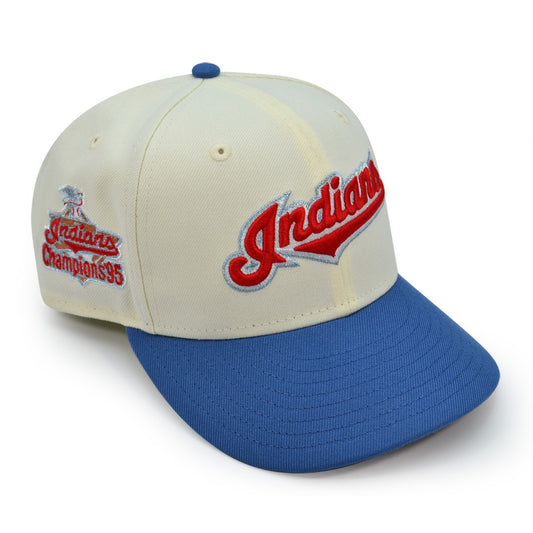 Cleveland Indians "ALL AMERICAN" Exclusive New Era 59Fifty Fitted Hat - Chrome/Sneaky Blue