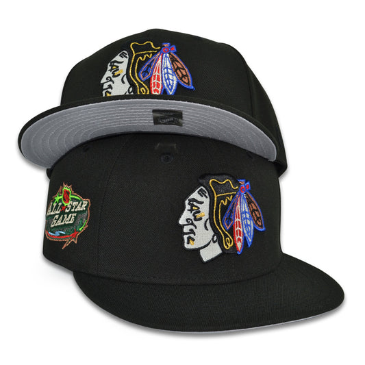 Chicago Blackhawks "NIGHT WOLF" Exclusive New Era 59Fifty Fitted Hat - Black