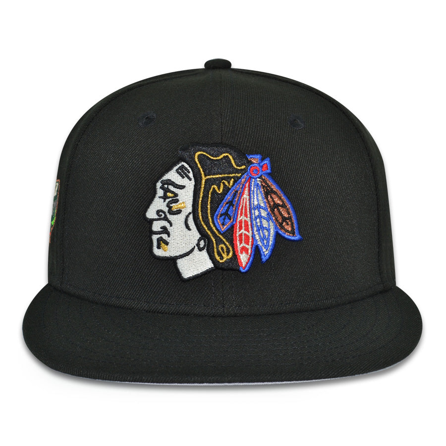 Chicago Blackhawks "NIGHT WOLF" Exclusive New Era 59Fifty Fitted Hat - Black