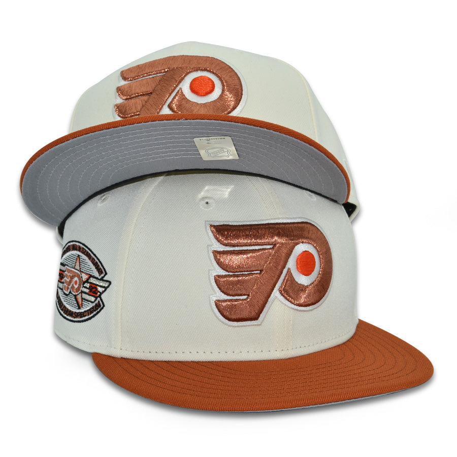 Philadelphia Flyers "PELLE PELLE" Exclusive New Era 59Fifty Fitted Hat - Chrome/Rust