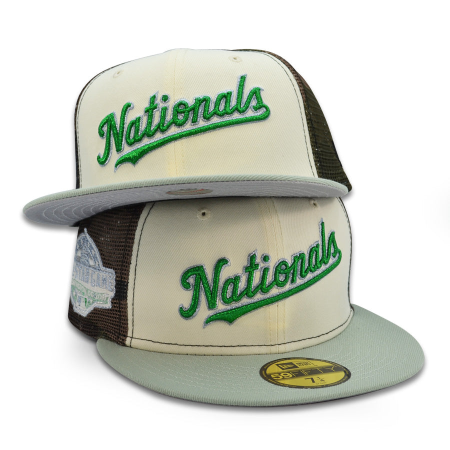 Washington Nationals "NATS FOREST" Trucker Exclusive New Era 59Fifty Fitted Hat - Chrome/Everest Green