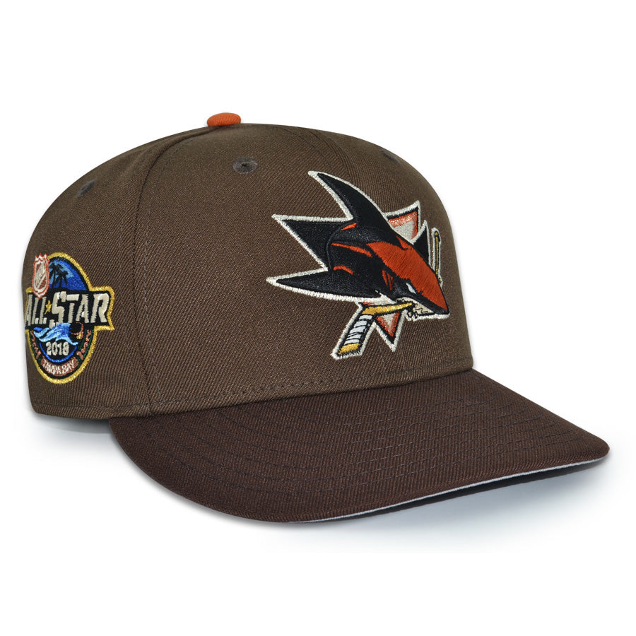 San Jose Sharks "REPO ON THE ROCKS" Exclusive New Era 59Fifty Fitted Hat - Walnut