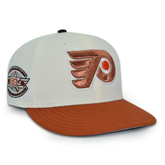 Philadelphia Flyers "PELLE PELLE" Exclusive New Era 59Fifty Fitted Hat - Chrome/Rust