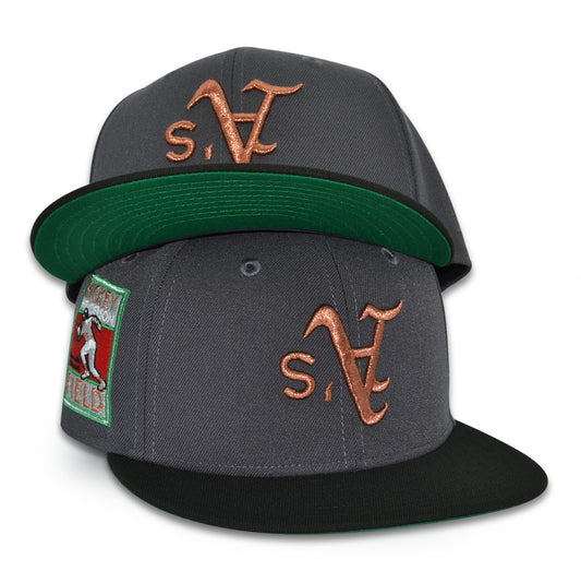 Oakland Athletics "RICKYYYY" Exclusive New Era 59Fifty Fitted Hat - Dark Graphite/Black