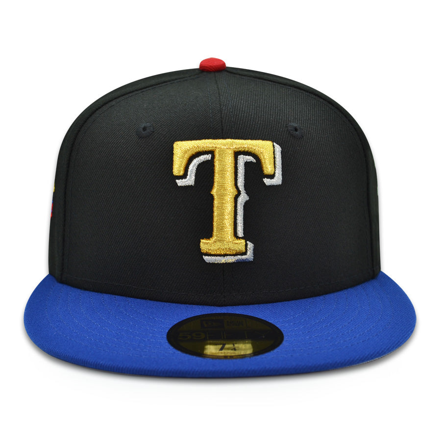 Texas Rangers "LONE STAR CHAMPS" Exclusive New Era 59Fifty Fitted Hat - Black/Royal