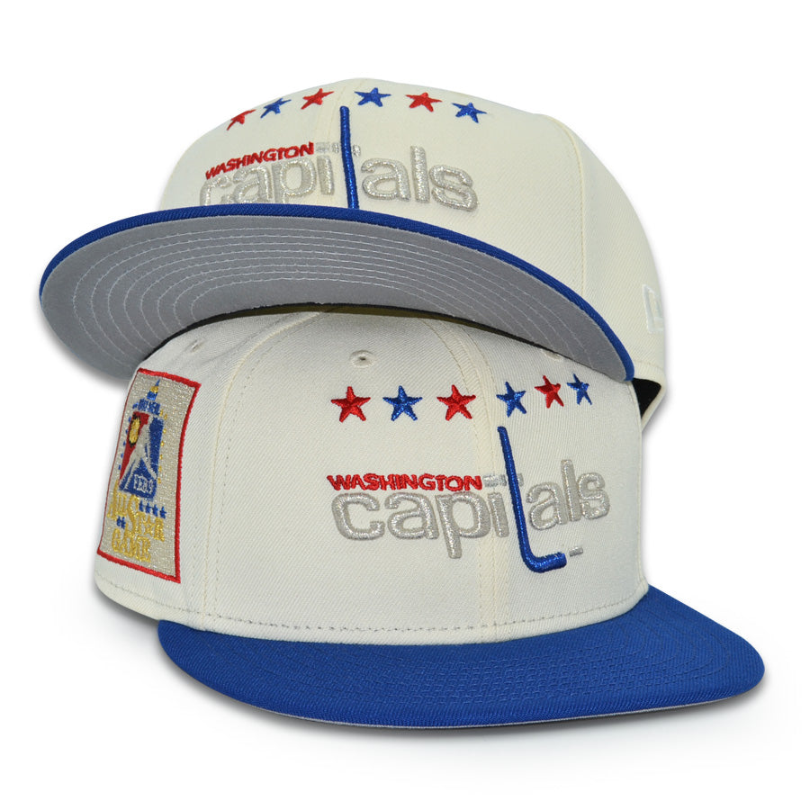 Washington Capitals "RETRO CLASSIC" Exclusive New Era 59Fifty Fitted Hat - Chrome/Royal