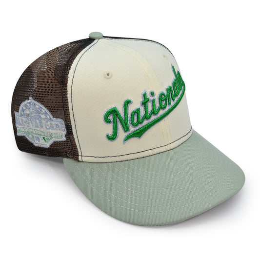 Washington Nationals "NATS FOREST" Trucker Exclusive New Era 59Fifty Fitted Hat - Chrome/Everest Green