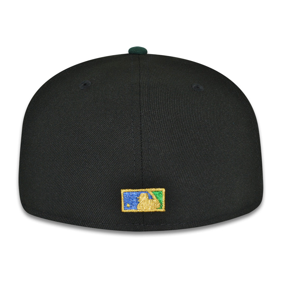 Oakland Athletics "RUNAWAY OAKLAND" Exclusive New Era 59Fifty Fitted Hat - Black/Dark Green