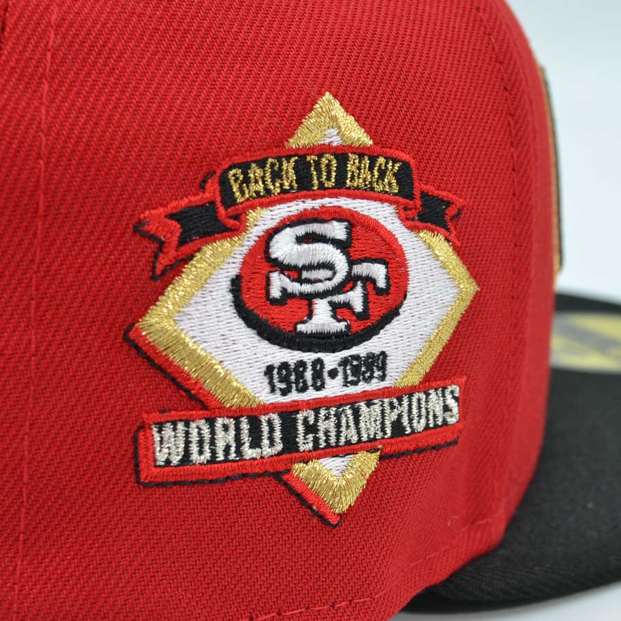 San Francisco 49ers "BANG BANG" Exclusive NFL New Era 59Fifty Fitted Hat -Scarlet/Black