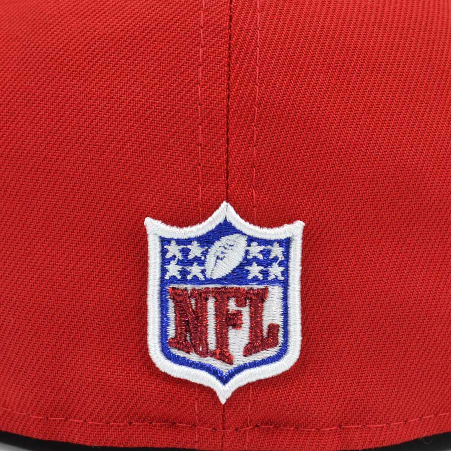 San Francisco 49ers "BANG BANG" Exclusive NFL New Era 59Fifty Fitted Hat -Scarlet/Black