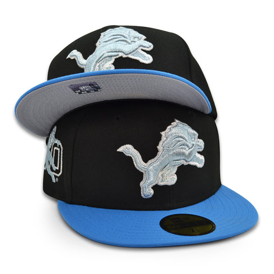 Detroit Lions "BIG BAD" Barry Sanders Exclusive NFL New Era 59Fifty Fitted Hat -Black/Rainstorm