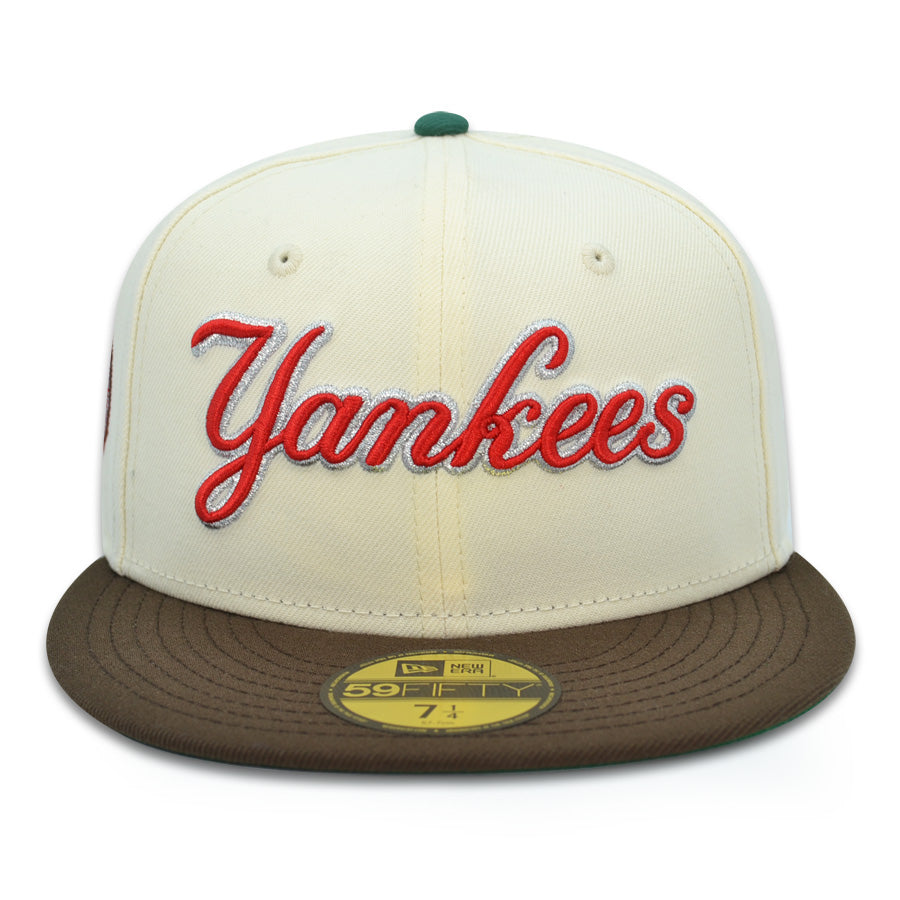 New York Yankees 1921 WORLD SERIES Exclusive New Era 59Fifty Fitted Hat - Chrome/Walnut