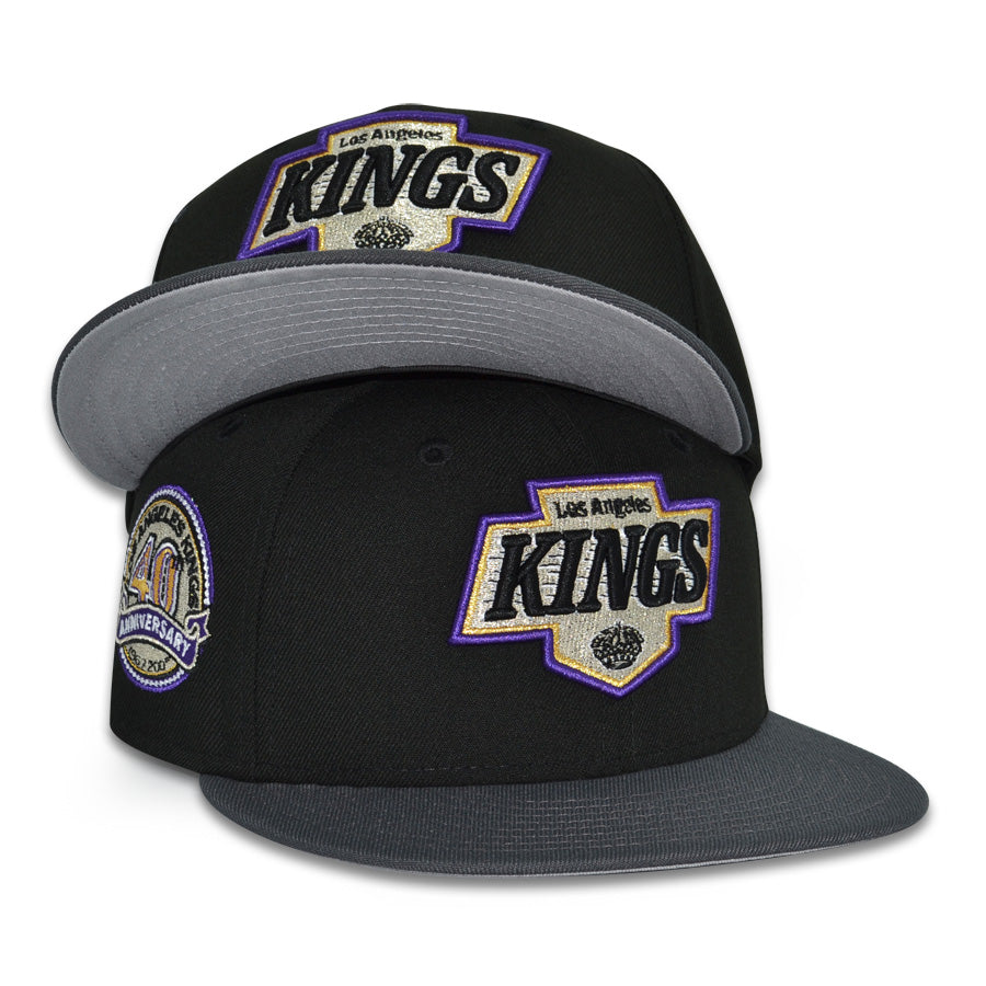 Los Angeles Kings "A RULERS CROWN" Exclusive New Era 59Fifty Fitted Hat - Black/Dark Graphite