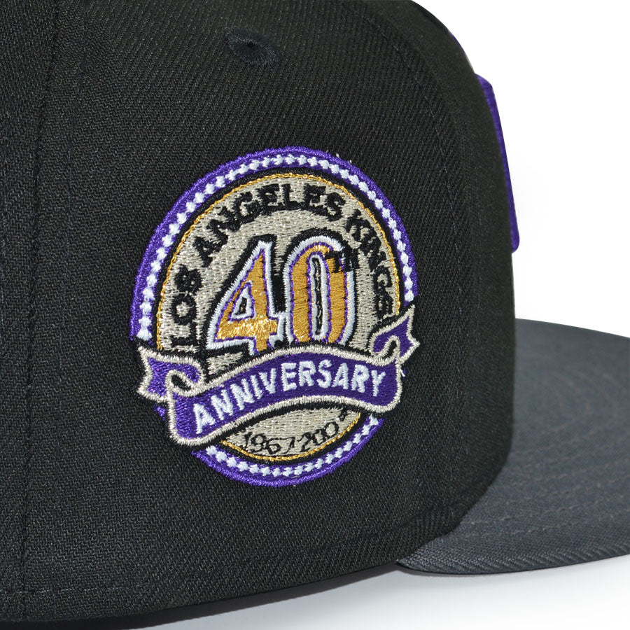 Los Angeles Kings "A RULERS CROWN" Exclusive New Era 59Fifty Fitted Hat - Black/Dark Graphite