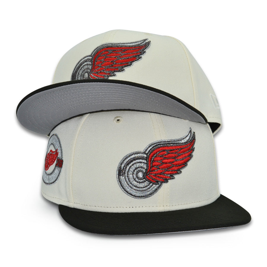 Detroit Red Wings "GORDIE" Exclusive New Era 59Fifty Fitted Hat - Chrome/Black