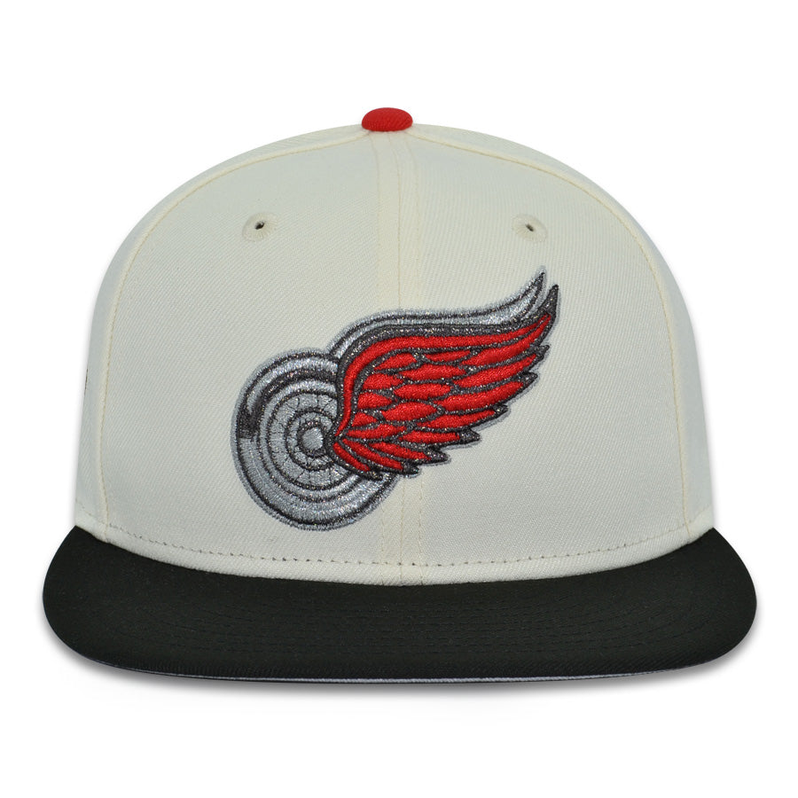 Detroit Red Wings "GORDIE" Exclusive New Era 59Fifty Fitted Hat - Chrome/Black