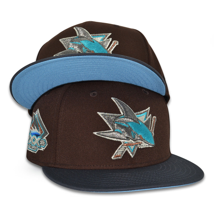 San Jose Sharks "FROZEN MUD" Exclusive New Era 59Fifty Fitted Hat - Burntwood/Graphite