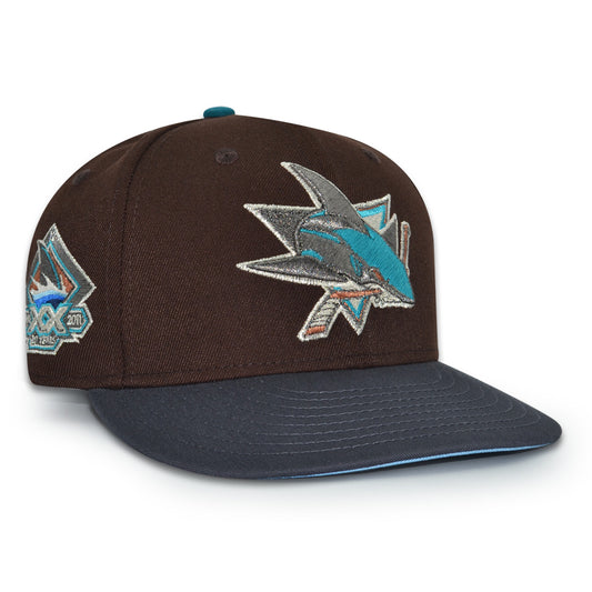 San Jose Sharks "FROZEN MUD" Exclusive New Era 59Fifty Fitted Hat - Burntwood/Graphite